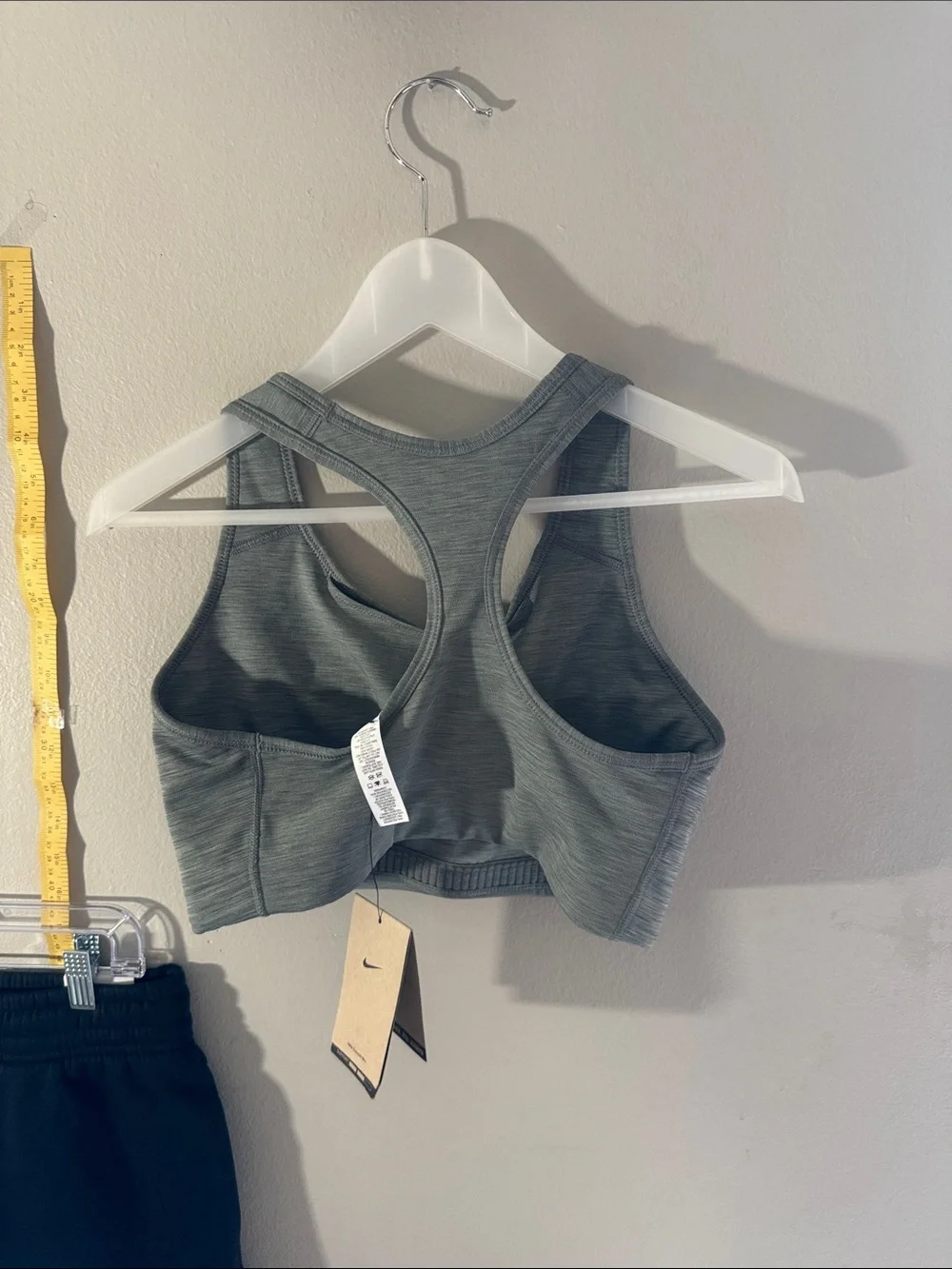 Nike Gray Racerback Sports Bra with Black Short
